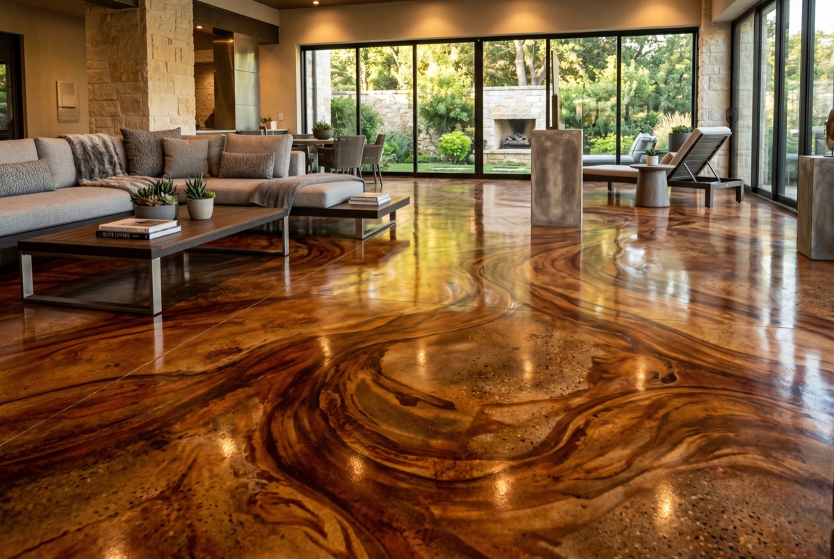 Stained Concrete floor finish